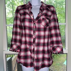 GUESS button down blouse M